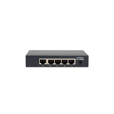 Hamlet Switch di rete a 5 porte sistema automatico per riconoscimento velocità 10/100 Mbps in metallo [HN05S]