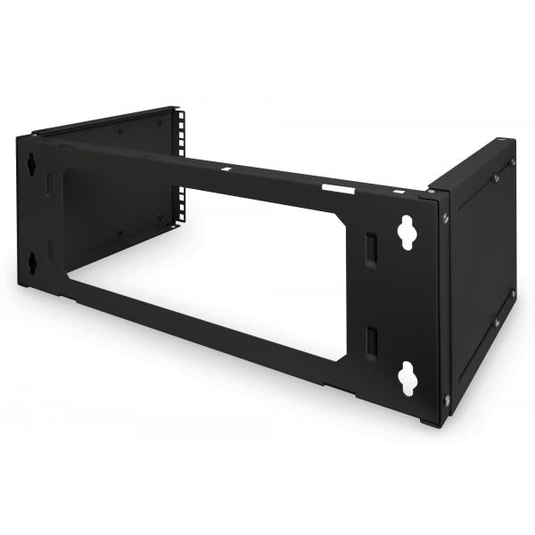 Digitus 4U wall mounting patch bracket - 195x505x250 mm adjustable depth - stackable - Black (RAL 9005) [DN-19PB-4U-SW]