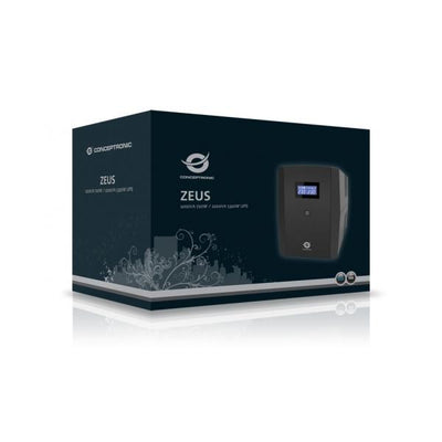 Conceptronic 1200VA 720W UPS - IEC x 6 - HID USB - RJ45 In/Out - AVR [ZEUS03E]