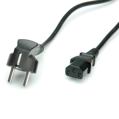 VALUE CAVO DI ALIMENTAZIONE, CONNETTORE DIRETTO IEC, NERO, 1.8M [19.99.1018]