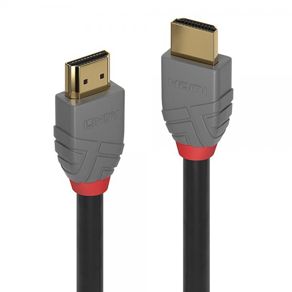 LINDY CAVO HDMI HIGH SPEED ANTHRA LINE 1MT SUPPORTA RISOLUZIONE UHD FINO A 4K [36962]