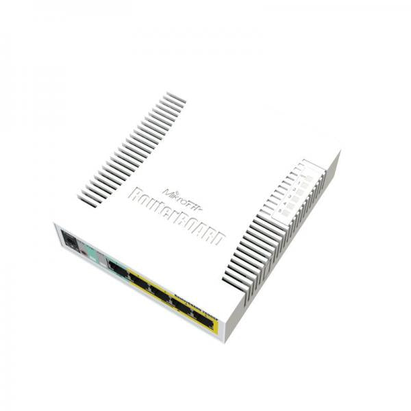 MikroTik, RouterBOARD 260GSP 5, port Gigabit smart switch with SFP cage, SwOS, plastic case, [CSS106-1G-4P-1S]