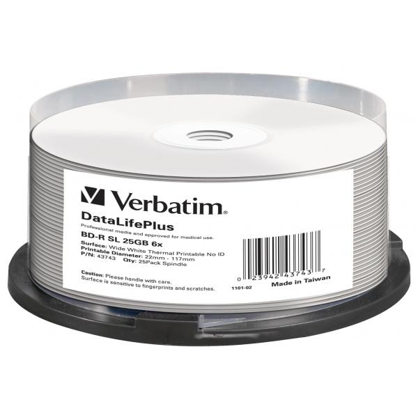 Verbatim DataLifePlus BD-R 25 GB 25 pz [43743]