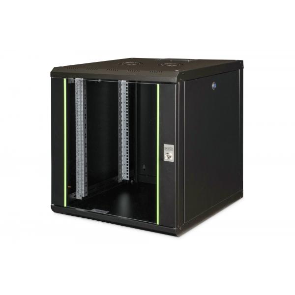 Digitus 12U wall mounting cabinet - Unique 643x600x600 mm - black [DN-1912U-6/6-SW]