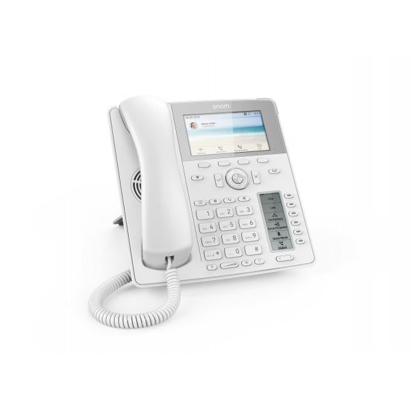 Snom D785 D785 Enterprise IP Phone White: 12 SIP accounts, 2 PoE Gigabit ports, 6 physical keys, 24 BLF (PSU not included) [00004392]