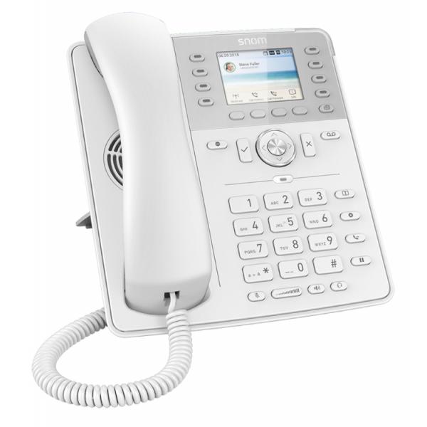 Snom D735 IP Desk Phone White: 12 SIP accounts, 2 PoE Gigabit ports, 8 physical keys, 32 BLF (PSU not included) [00004396]