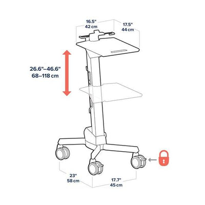Ergotron Neo-Flex - Laptop Cart - Grey [24-205-214]