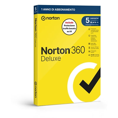NORTON 360 DELUXE 2026 ANTITRUFFA 5DEV 1Y 50GB [21483704]