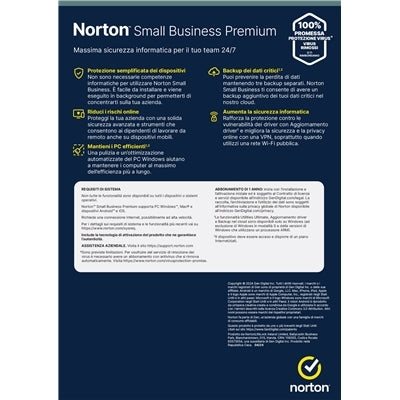 NORTON BOX SMALL BUSINESS PREMIUM --10 Dispositivi (21454839) - 500GB Backup Fino:10/12 [21454839]