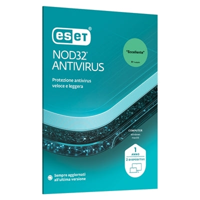 ESET SlimBOX NOD32 ANTIVIRUS Rinnovo - 2 Utenti EAVH-R1-A2-BOX [EAVH-R1-A2-BOX]