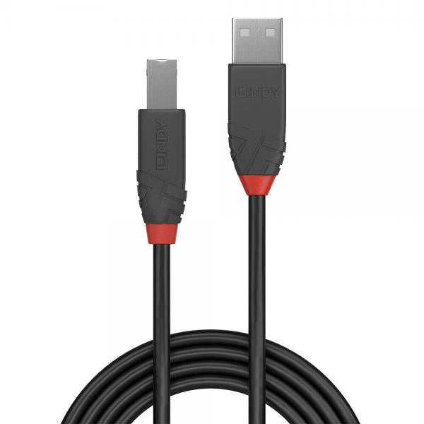 LINDY CAVO USB ANTHRA LINE 2.0 TIPO A MASCHIO A B MASCHIO 3 MT DOPPIA SCHERMATURA GUSCIO IN PVC 10 ANNI DI GARANZIA [36674]