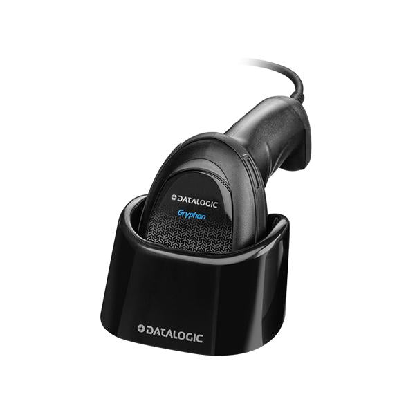 Datalogic Handheld Barcode Scanner Kit - Scanner / Permanent Base Station / USB Cable - Cable - Black - 1D, 2D - Imager [GD4520-BKK1B]