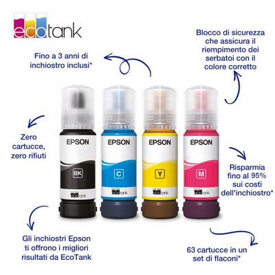 EPSON FLACONE ECOTANK NERO 65ML, 104 [C13T00P140]