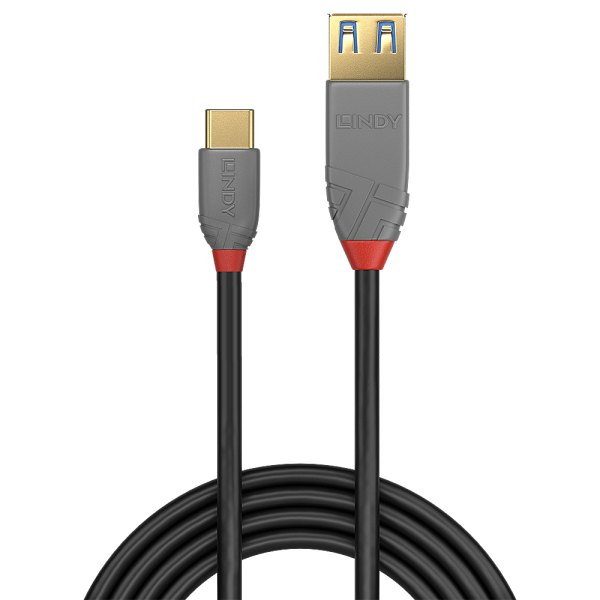 LINDY CAVO ADATTATORE USB 3.1 TIPO C/A ANTHRA LINE, 15CM [36895]