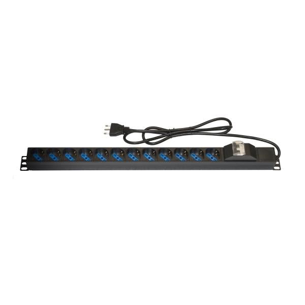 LINK Multipresa Verticale A 12 Porte Universali Per Armadi Rack Con Interruttore Magnetotermico [LK10057]