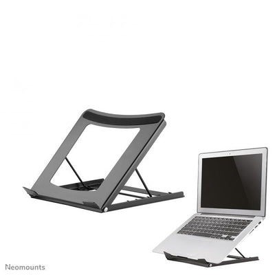 Neomounts Laptop Stand - 10-16inch - Max 5 kg - 5 Height Positions - Foldable - Compact - Universal - Black [NSLS075BLACK]
