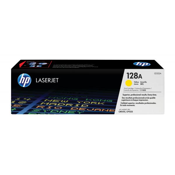 HP TONER GIALLO 128A PER LASERJET CP1525/CM1415 [CE322A]