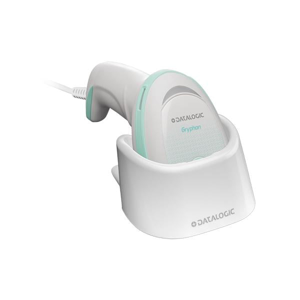 Datalogic Gryphon GD4520 Handheld Barcode Scanner Kit - Scanner / USB Cable - Cable Connectivity - High Density - White [GD4520-HCK1-HD]