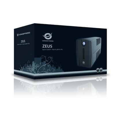 Conceptronic 850VA 480W UPS - IEC x 4 - HID USB - RJ45 In/Out - AVR [ZEUS02E]