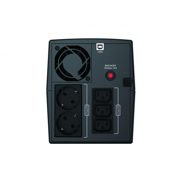 Conceptronic 2200VA 1320W UPS - IEC x 3 - Schuko x 2 - HID USB - AVR [ZEUS04EM]