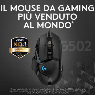 Logitech G502 HERO High Performance RGB Gaming Mouse - 25600 DPI [910-005471]