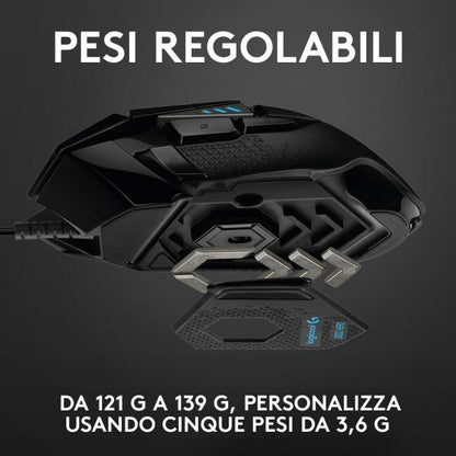 Logitech G502 HERO High Performance RGB Gaming Mouse - 25600 DPI [910-005471]