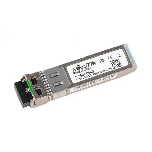 MikroTik, SFP module 1.25G SM 80km 1550nm Dual LC, connector DDM , 40C +85C [S-55DLC80D]