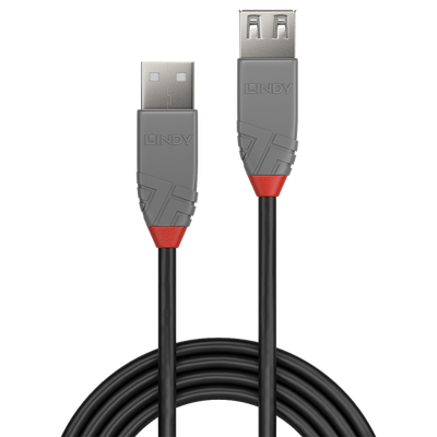 LINDY No. 36703 - Prolunga USB 2.0 Tipo A Anthra Line, 2m [LIN-36703]