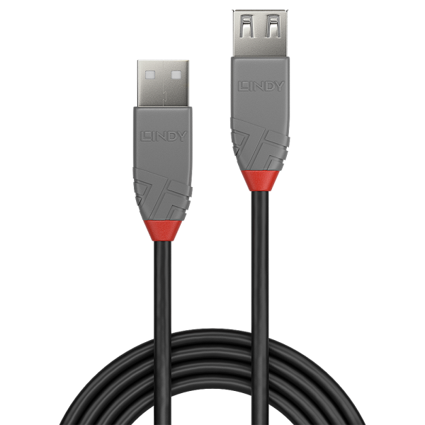 LINDY CAVO PROLUNGA 2M USB 2.0 KABEL AM/AF ANTHRA [36703]