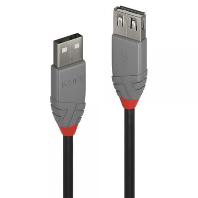 LINDY No. 36703 - Prolunga USB 2.0 Tipo A Anthra Line, 2m [LIN-36703]