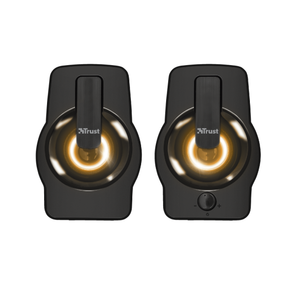 TRUST SET ALTOPARLANTI SPEAKERS 2.0 12W PICCO (6W RMS) ILLUMINATI LED RGB - GEMI - NERO [22948]
