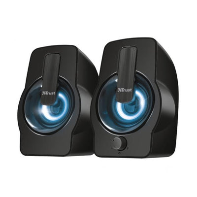 TRUST SET ALTOPARLANTI SPEAKERS 2.0 12W PICCO (6W RMS) ILLUMINATI LED RGB - GEMI - NERO [22948]