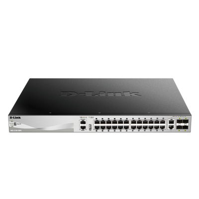 D-Link DGS-3130-30PS Gestito L3 Gigabit Ethernet (10/100/1000) Supporto Power over Ethernet (PoE) Nero, Grigio [DGS-3130-30PS/SI]
