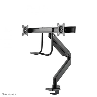 Neomounts Dual Crossbar Monitor Arm - 10-32inch - 1-8 kg/screen - Gas Spring - 180 Degrees - Stop Mechanism - Topfix - Black [NM-D775DXBLACK]