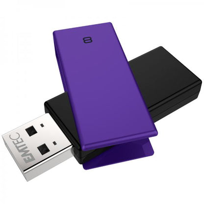 Emtec C350 Brick 2.0 unità flash USB 8 GB USB tipo A Nero, Viola [ECMMD8GC350]