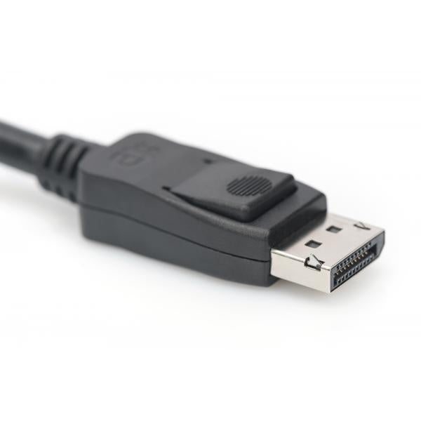Digitus DisplayPort connection cable - DP M/M - 2m - w/lock - UHD 8K - Vers. 1.3/1.4 - Black [AK-340106-020-S]