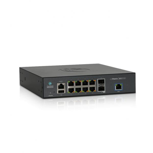 CambiumNetworks,EX2010,Intelligent Ethernet Switch cnMatrix, 8 x 1G and 2 SFP fiber ports [MX-EX2010xxA-E]