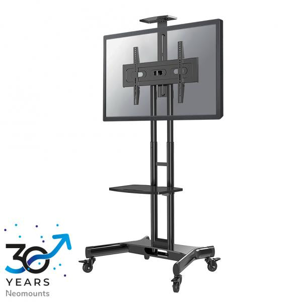 Neomounts TV Trolley - 32-75inch - Max 50 kg - Manual Control - H 104.2-154.2 cm - VESA 200x200-600x400 - incl. cam/hardware shelf - Black [NM-M1700BLACK]