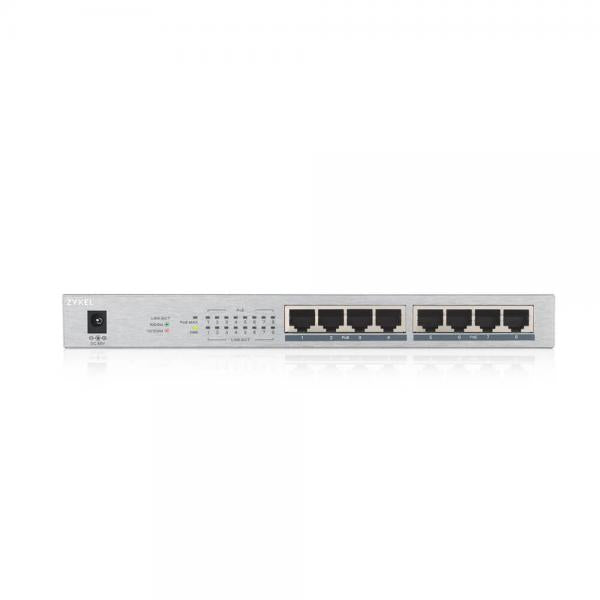 ZYXEL SWITCH UNMANAGED 8 PORTE GIGABIT (8 PORTE PoE, FINO A 60W), CHASSIS METALLO, DESKTOP PORTE PoE, FINO A 60 [GS1008HP-EU0101F]
