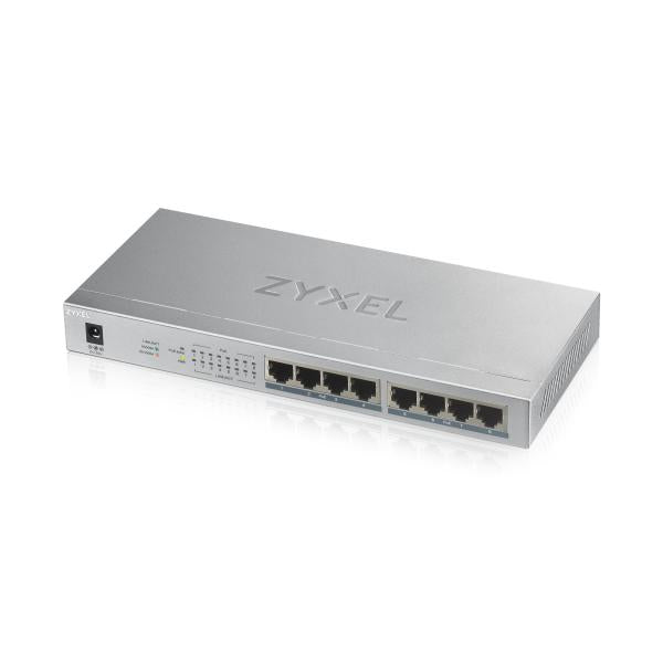 ZYXEL SWITCH UNMANAGED 8 PORTE GIGABIT (8 PORTE PoE, FINO A 60W), CHASSIS METALLO, DESKTOP PORTE PoE, FINO A 60 [GS1008HP-EU0101F]