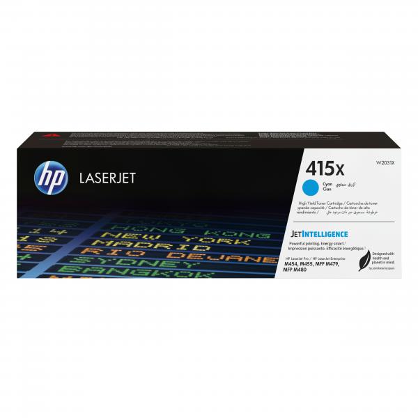 HP TONER 415X, CIANO LASERJET M454/M479, 6.000 PAG HP TONER 415X, CIANO LASERJET M454/M479, 6.000 PAG [W2031X]
