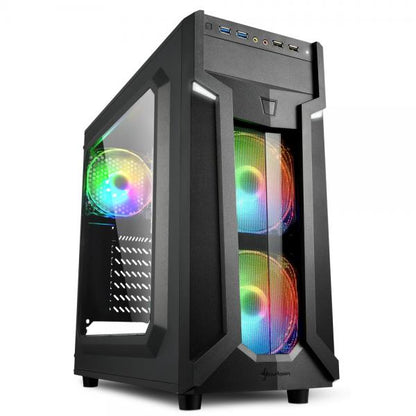 SHARKOON CASE VG6-W RGB, ATX, 2XUSB2, 2XUSB3, 6 SLOTS, 2X120 LED FRONT 1X120 REAR, WINDOW ACRILIC, RGB COLOR [VG6-W RGB]