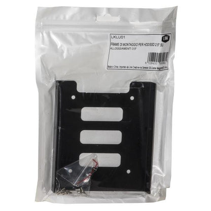 LINK FRAME DI MONTAGGIO PER HDD/SSD 2,5" SU ALLOGGIAMENTI 3,5" CON VITI [LKLU01]