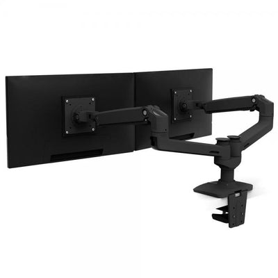 Ergotron LX Dual Side-by-Side Arm - Two Monitor Mount - Max. 27 inch screen - Matte Black [45-245-224]