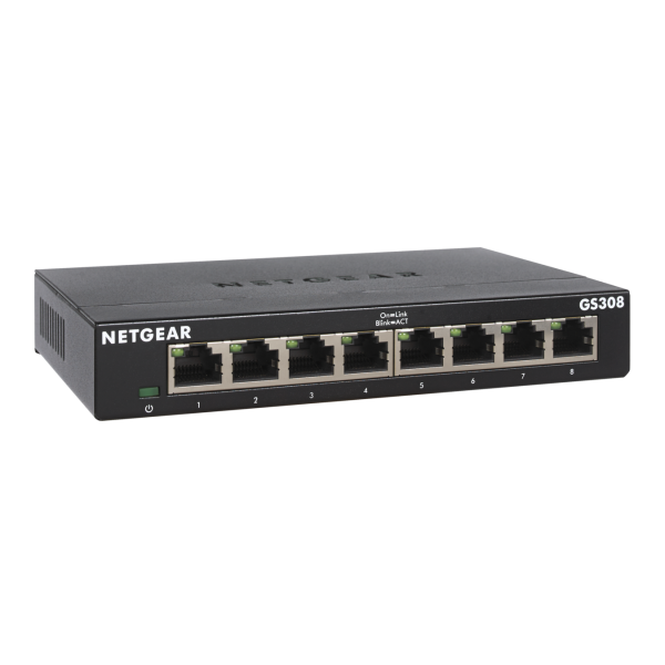Netgear GS308-300PES,switch 8 porte Unmanaged Gigabit Ethernet [GS308-300PES]