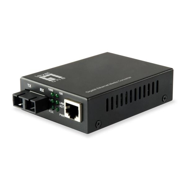 Level One RJ45 to SC Gigabit Media Converter - Single-Mode Fiber - 1310nm - 20km [GVT-2002]