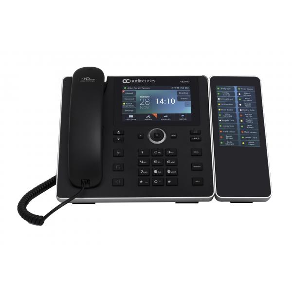 Audiocodes SfB 450HD IP-Phone PoE GbE Black 2 Ethernet 10/100/1000 ports, 800x480 5'' Color Touch LCD and Power over Ethernet (PoE) with 5'' Color Touch LCD expansion module - PROMO FINO AD ESAURIMEN [UC450HDEG-EXP]
