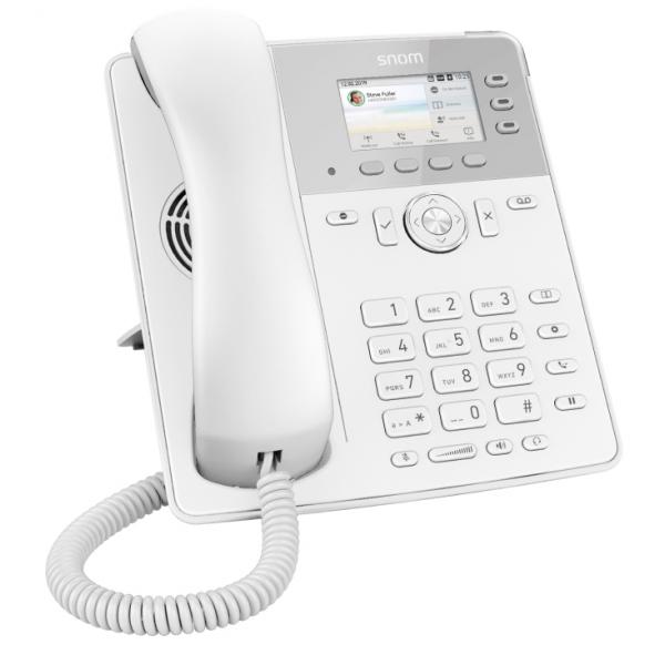 Snom D717 IP Desk Phone White: 6 SIP accounts, 2 PoE Gigabit ports, 5 BLF keys (PSU not included) [00004398]