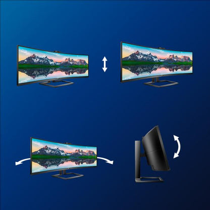 PHILIPS MONITOR CURVO 49 LED VA SUPERWIDE 32:9 5120X1440 5MS 450CDM, HDMI/DP/USB, WEBCAM, DOCKING STATION USB-C, MULTIMEDIALE [499P9H]