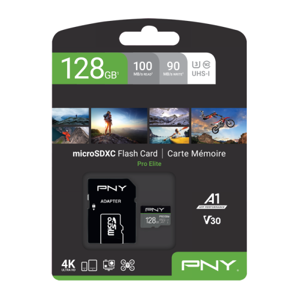 PNY PRO Elite 128 GB MicroSDXC UHS-I Classe 10 [P-SDU128V31100PRO-GE]